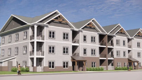 Multifamily apartment rendering in North Carolina