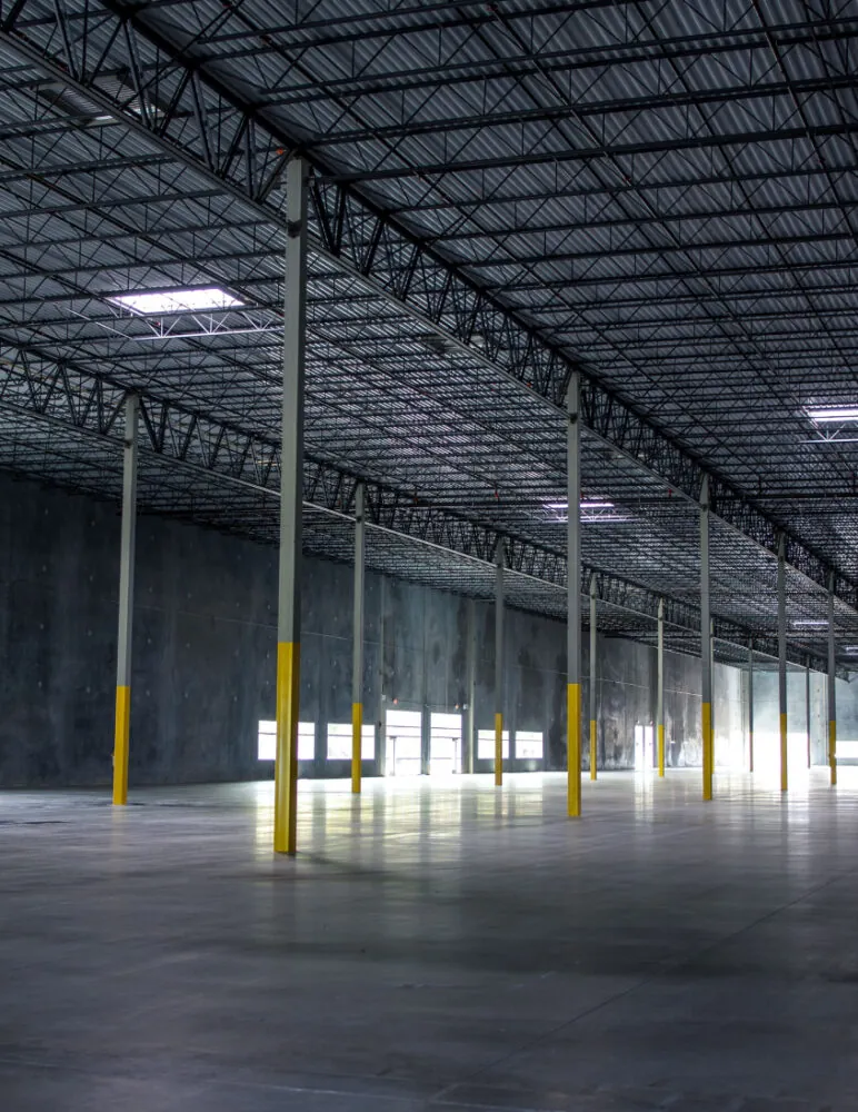 Inside of a warehouse space